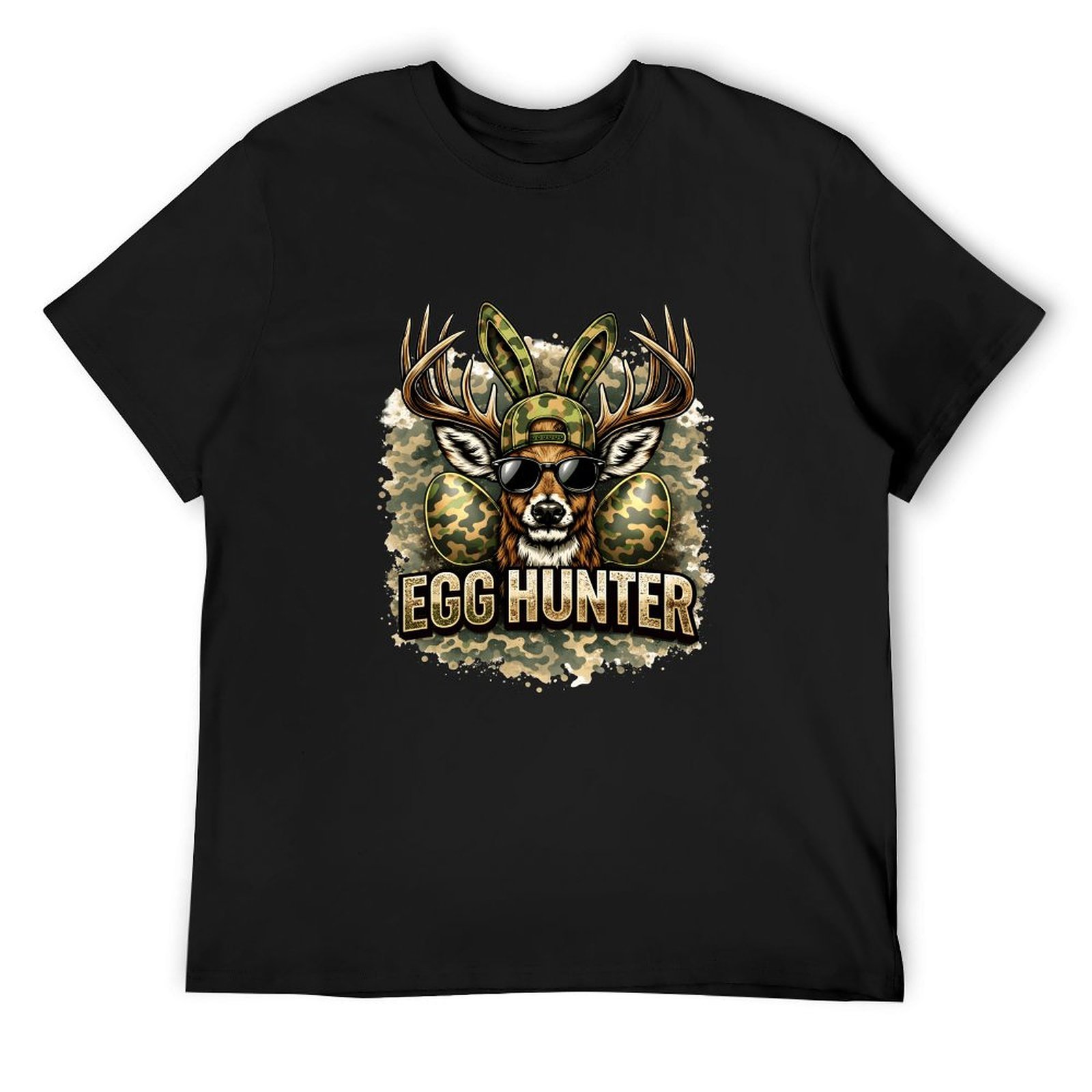 Wildman Hunting & Outdoor Robertson - 屋外での水鳥狩猟 わたしはむしろアヒル狩りがしたい ブラック Tシャツ カモフラージュ柄 ボウマーラード