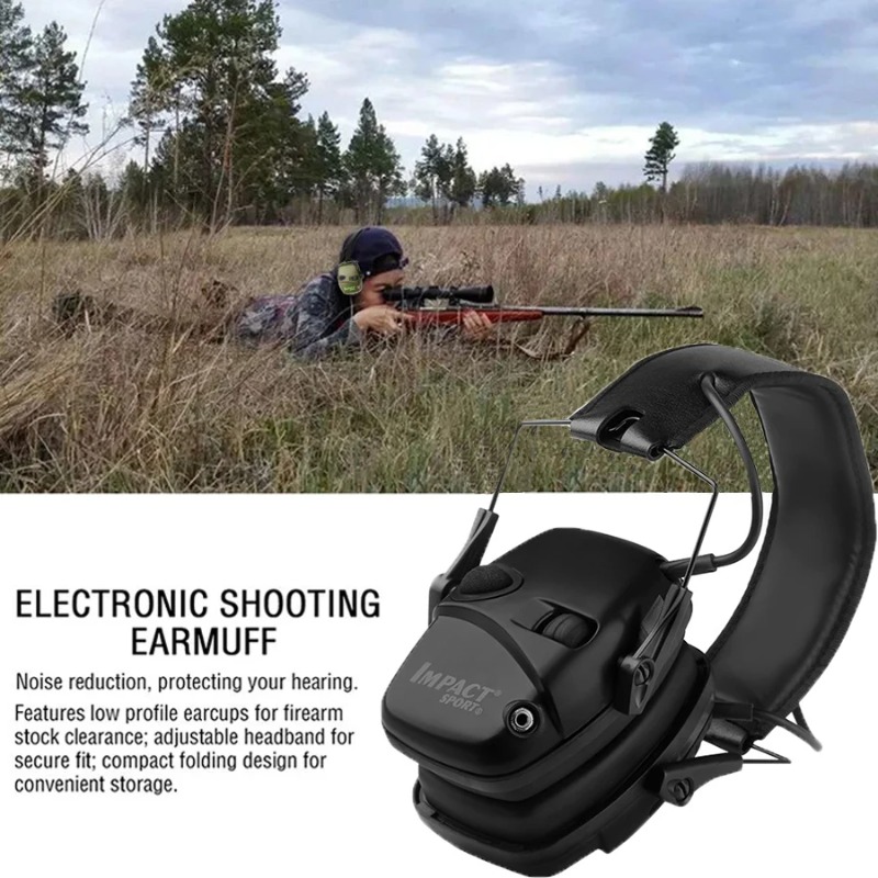 Shooting Ear Muff - アウトドア戦術用電子射撃イヤーマフ アウトドアスポーツ用防音ヘッドセット 衝撃音増幅聴覚保護