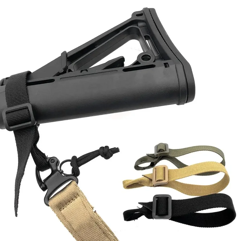 Outdoor Hunting Tools - 銃ストック用スリング、銃ロープ、ストラップベルトアダプター、調整可能なハンティングアクセサリー、ライフルストックガンストラップ