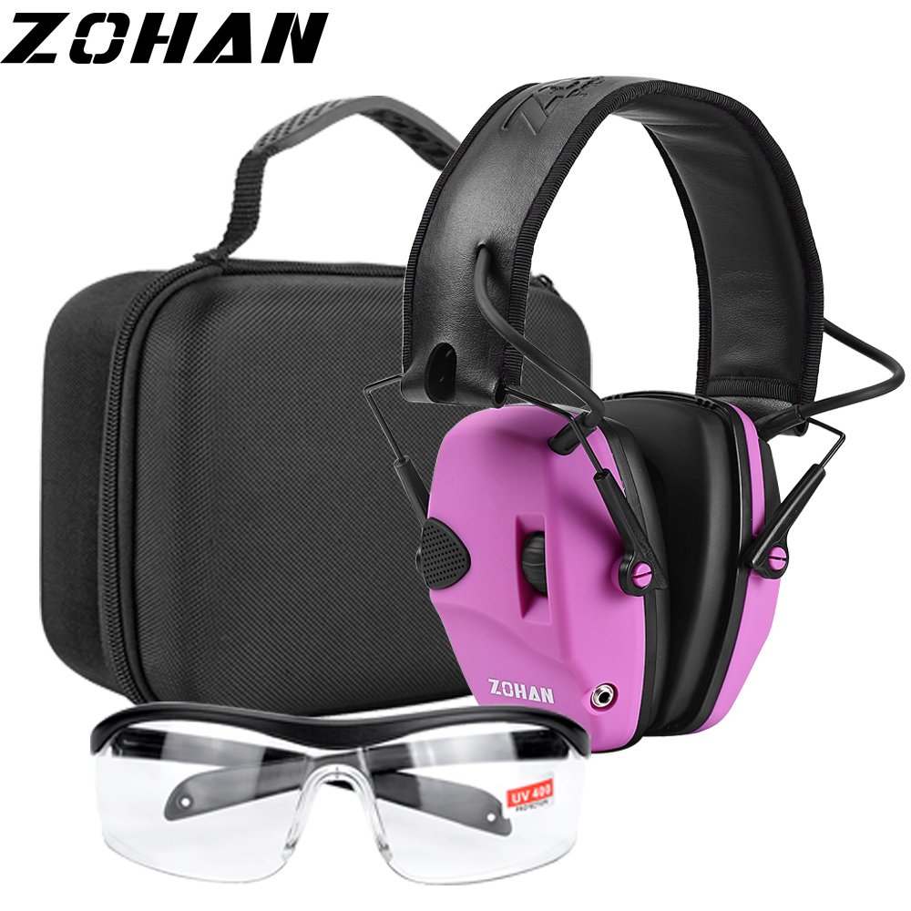 Shooting Ear Muff - ZOHAN シューティングヘッドフォン防音イヤーマフ戦術耳聴覚保護ノイズリダクションヘッドセット NRR 22db 狩猟用