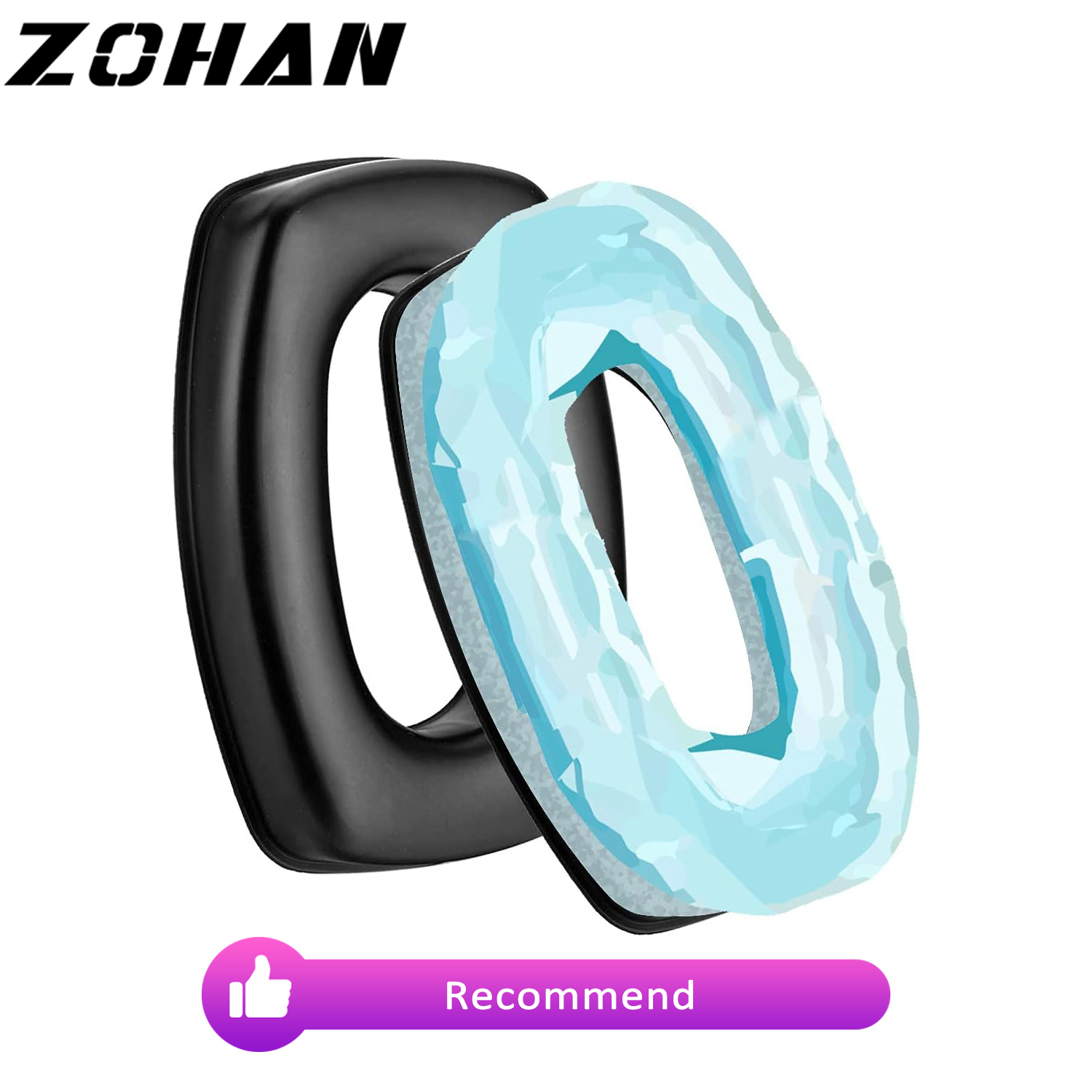 Shooting Ear Muff - ZOHAN ジェルイヤーパッド、ハワード・レイト用交換用イヤークッション、ハネウェルスポーツハンティングヘッドセット電子射撃イヤーマフ用