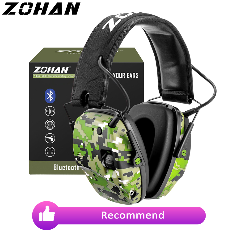 Shooting Ear Muff - Zobhan-Bluetooth電子撮影イヤーマフ,ノイズリダクション,聴覚保護,狩猟,nrr,22db,5.0