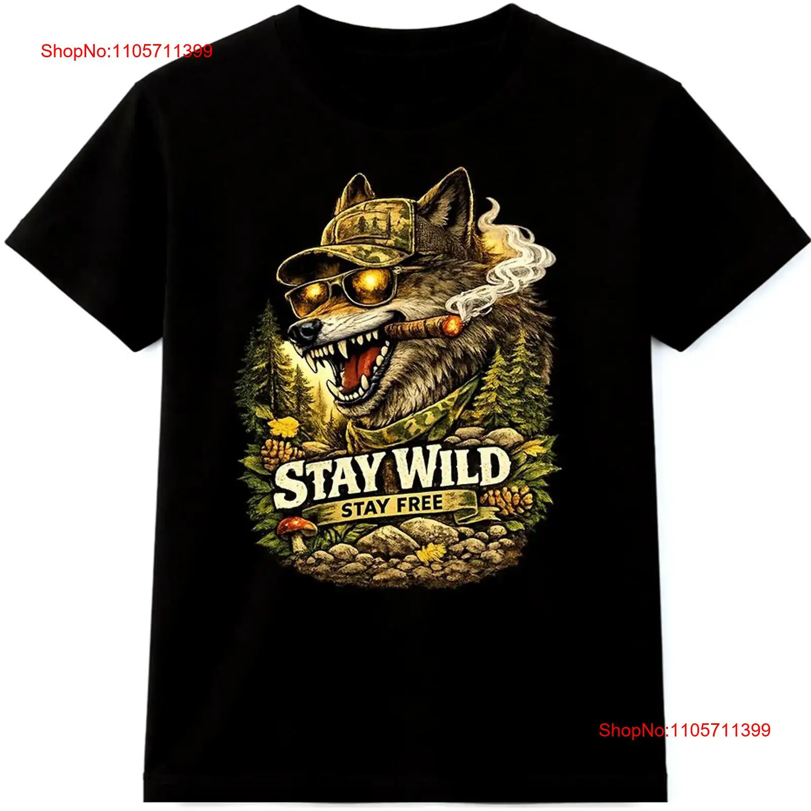 Wildman Hunting & Outdoor Linton'S Corner Silver Lakes - ウルフ T シャツ ステイ ワイルド フリー