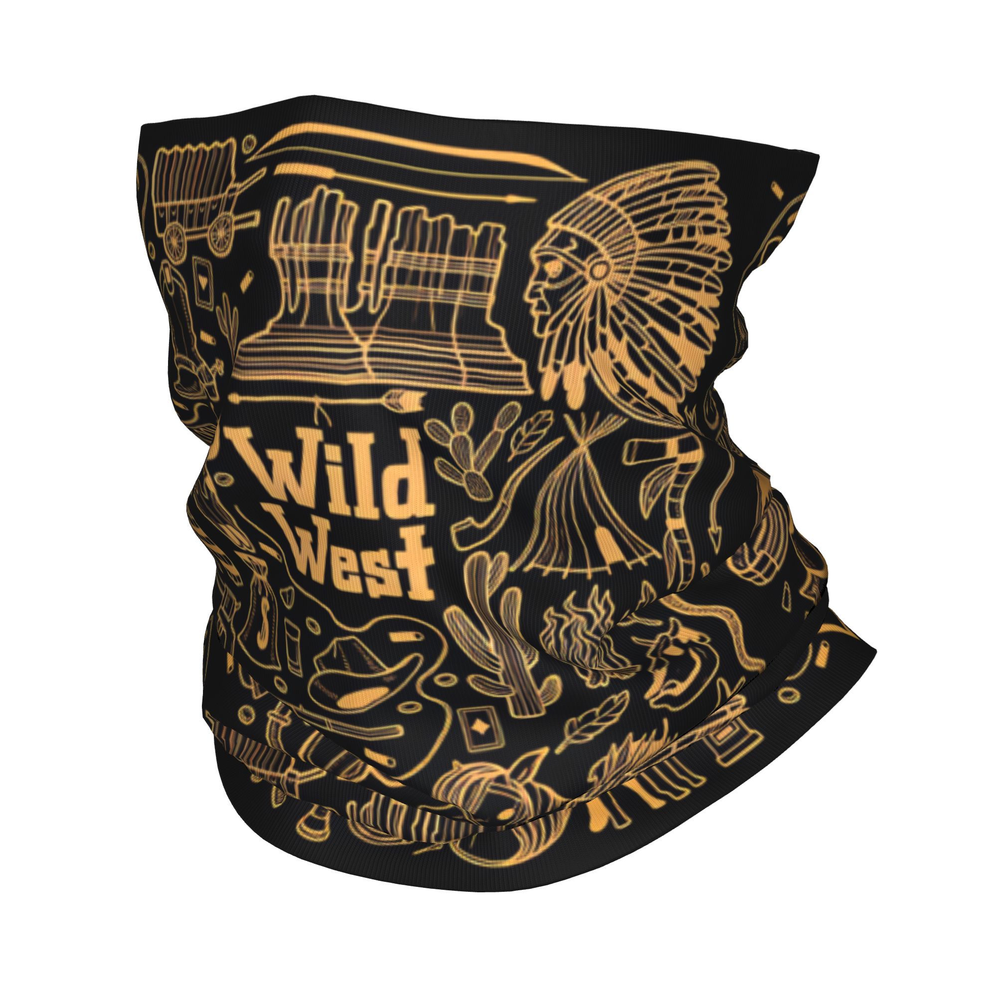 Wildman Hunting & Outdoor Linton'S Corner Silver Lakes - アウトドアスポーツバラクラバワイルドウェストラインプリントサイクリングマスクソフト暖かい戦術マスク面白い狩猟釣り保護ネックゲイター