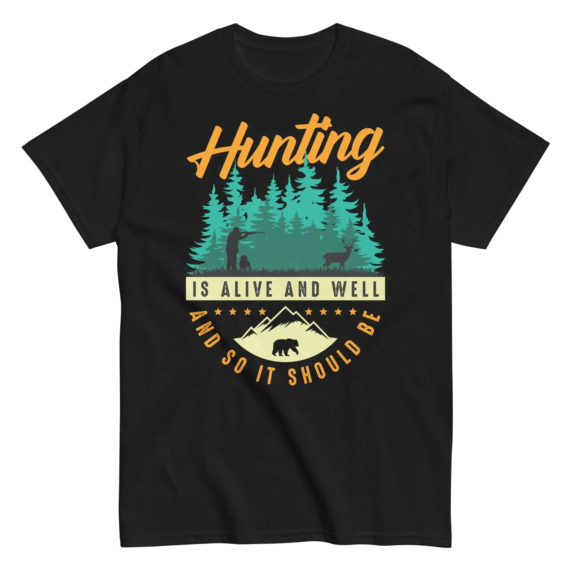 Wildman Hunting & Outdoor Linton'S Corner Silver Lakes - ハンターのための「I Should Be Hunting」Tシャツ（鹿・イノシシ柄）