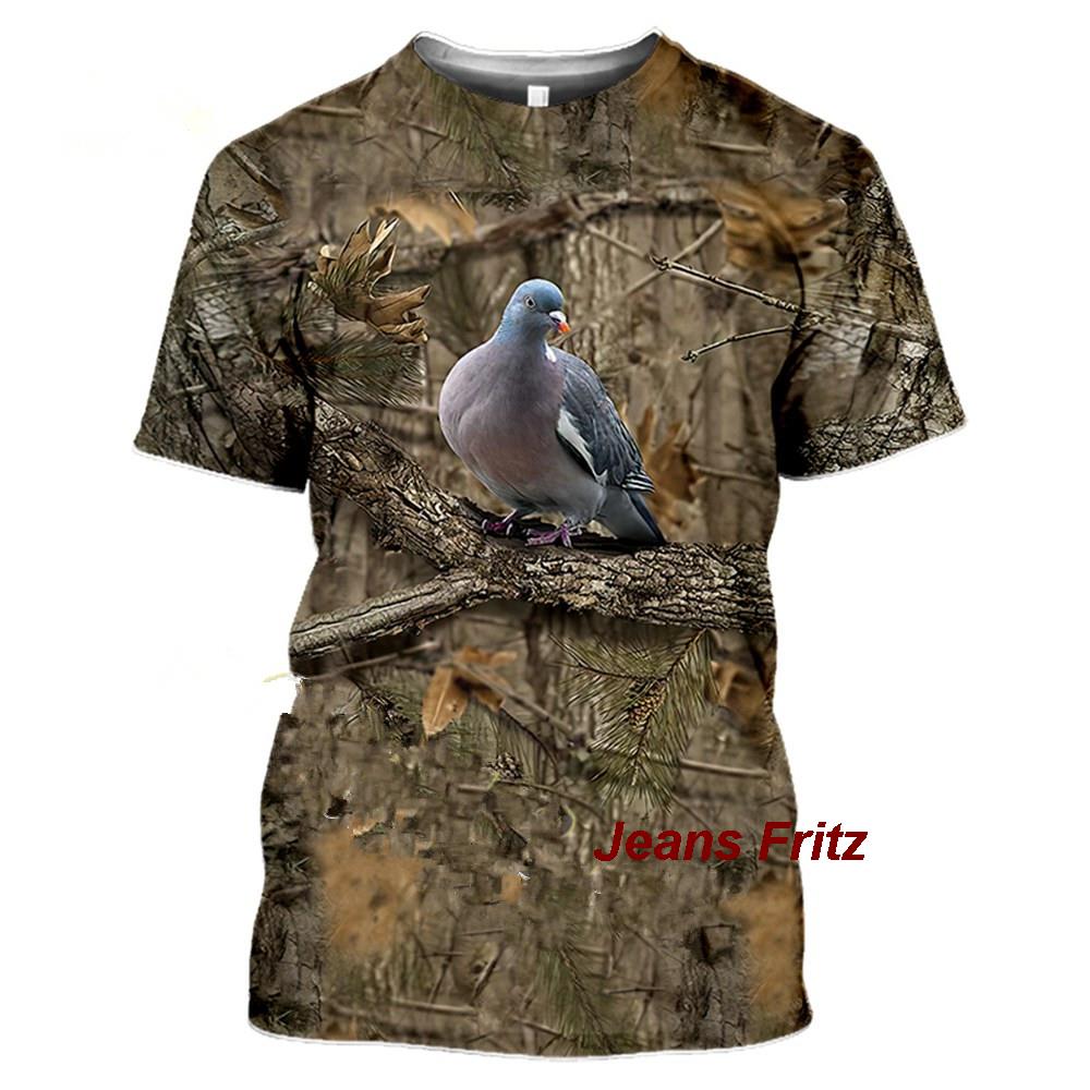 メンズ半袖Tシャツ,カモフラージュ,動物,野生,3D,夏,レ - Wildman Hunting & Outdoor Linton'S Corner Silver Lakes のレビューと価格