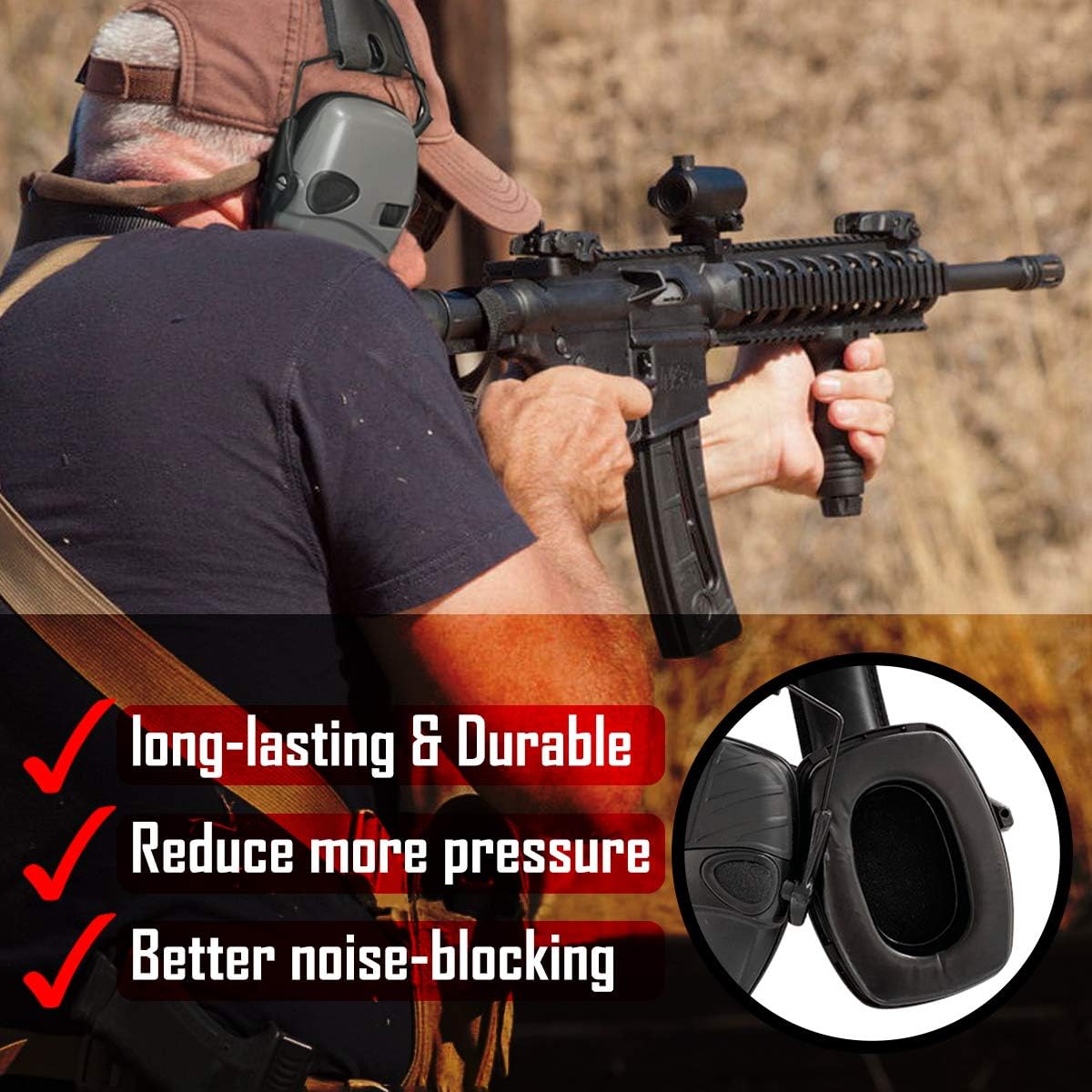 ZOHAN ジェルイヤーパッド、ハワード・レイト用交換用イヤ - Shooting Ear Muff のレビューと価格