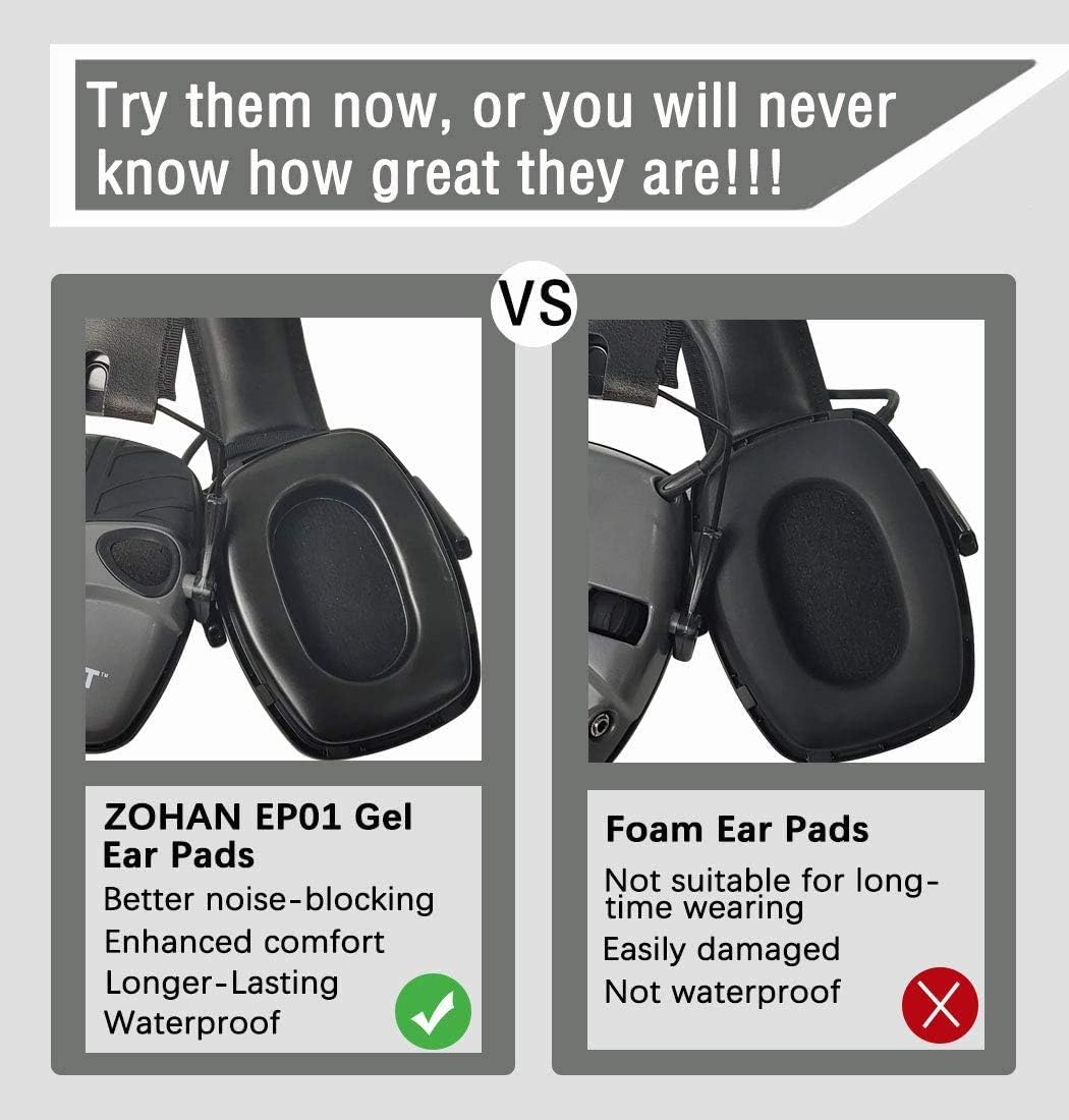 ZOHAN ジェルイヤーパッド、ハワード・レイト用交換用イヤ - Shooting Ear Muff のレビューと価格
