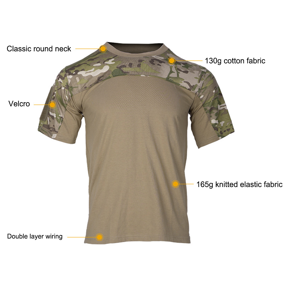 男性用の通気性のあるTシャツ,戦術的な戦闘のTシャツ,狩猟服 - Outdoor Hunting Fabric のレビューと価格