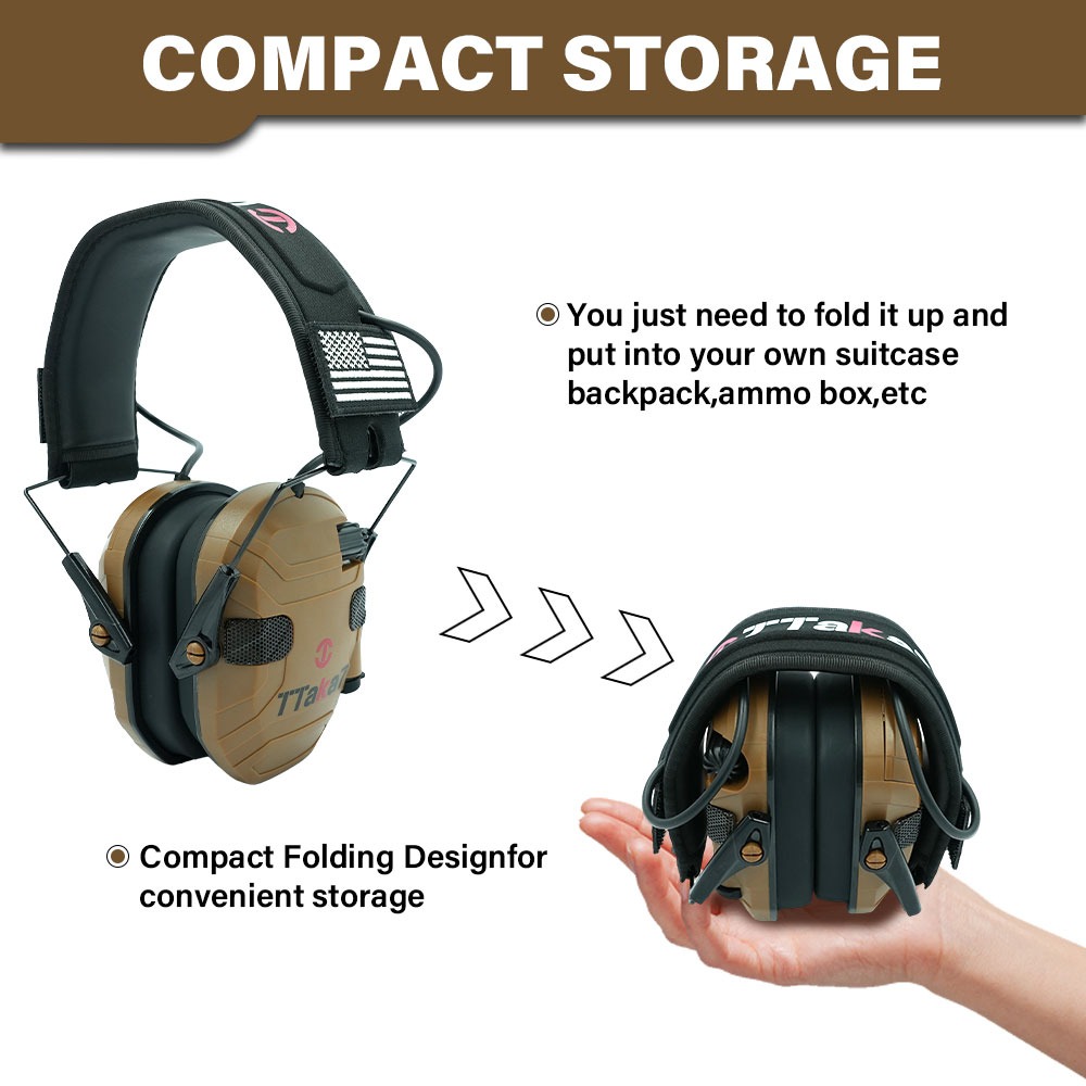 新型W1/W3折りたたみ式電子射撃用イヤーマフ、防音ヘッドホ - Shooting Ear Muff のレビューと価格
