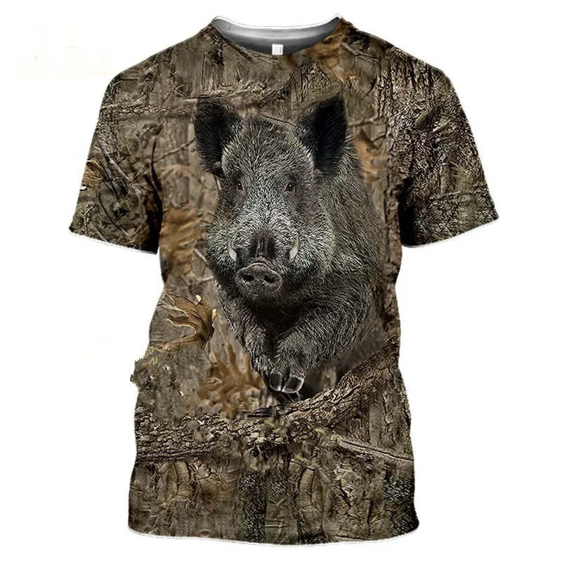 2026 迷彩狩猟動物イノシシ 3d Tシャツ夏カジュアルメ - Wildman Hunting & Outdoor Linton'S Corner Silver Lakes のレビューと価格