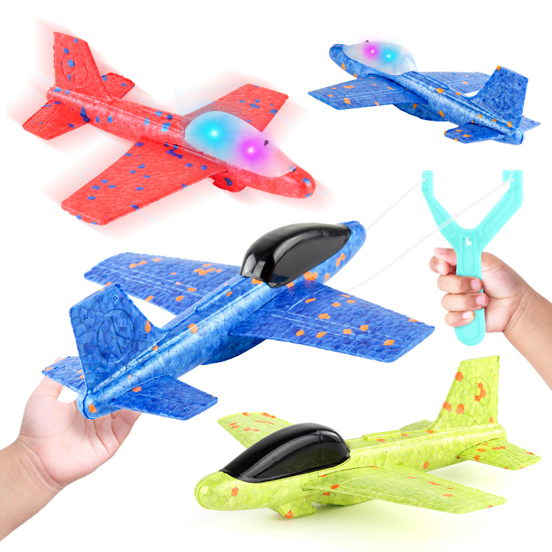 子供射出泡航空機おもちゃパチンコ射出飛行夜の光手投げ屋外スポ - Outdoor Hunting Tools のレビューと価格